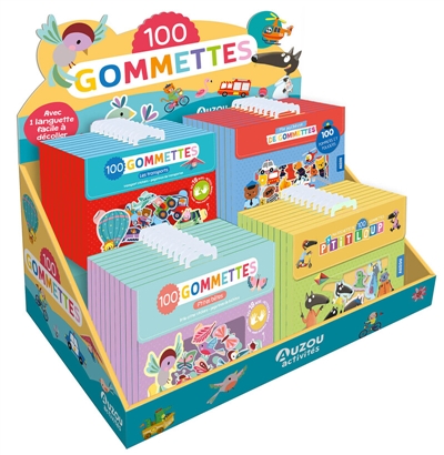 plv pleine de table : pochettes de gommettes : 40 vol