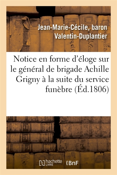 Notice en forme d'éloge sur...