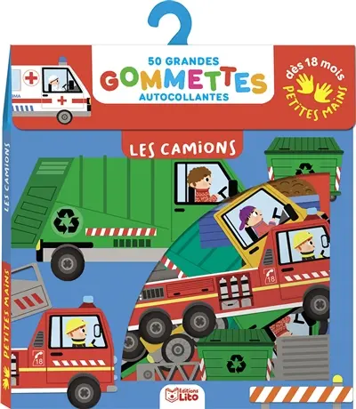 Les camions : 50 grandes gommettes autocollantes