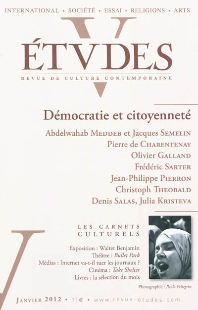 Etudes, n° 416-1. Démocratie et citoyenneté
