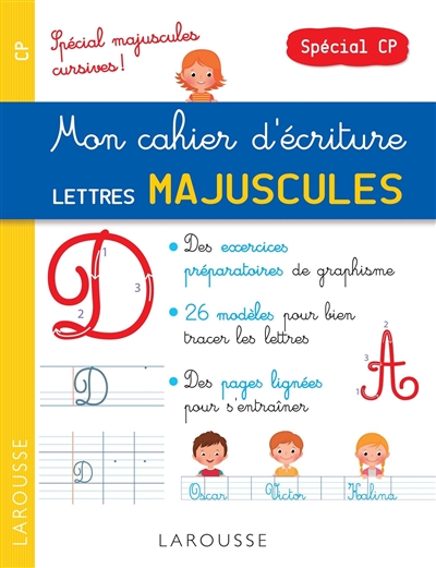 Mon Cahier de écriture - Apprendre lettre majuscule | Livre Pour apprendre  a ecrire et apprendre l alphabet (CP et CE1)