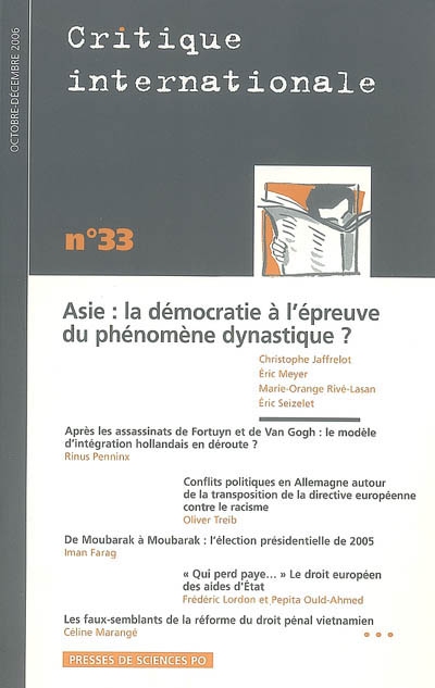 Critique internationale, n°...