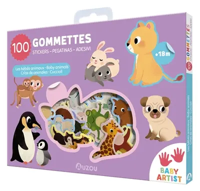 100 gommettes : Les bébés animaux