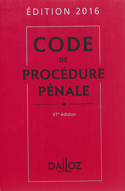 Code de procédure pénale 2016
