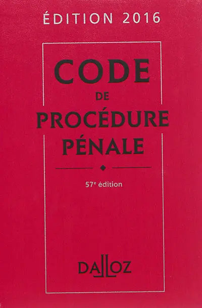 Code de procédure pénale 2016