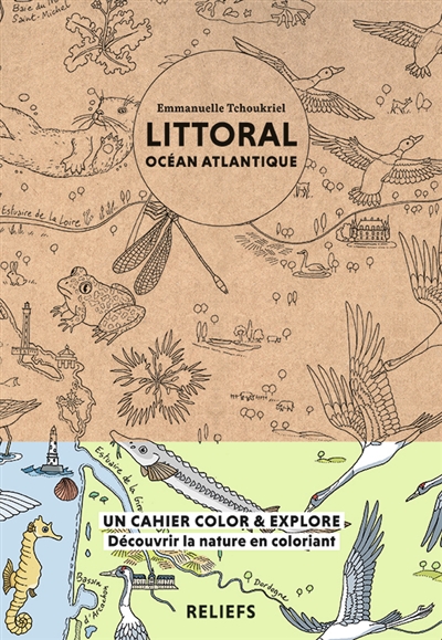 Littoral océan Atlantique : un cahier color & explore : découvrir la nature en coloriant