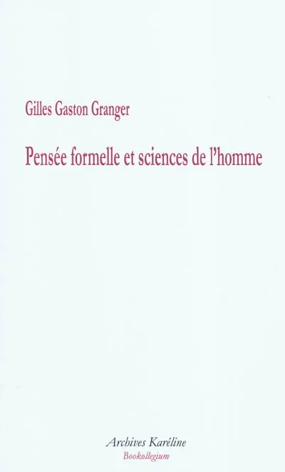 Pensée formelle et sciences de l'homme