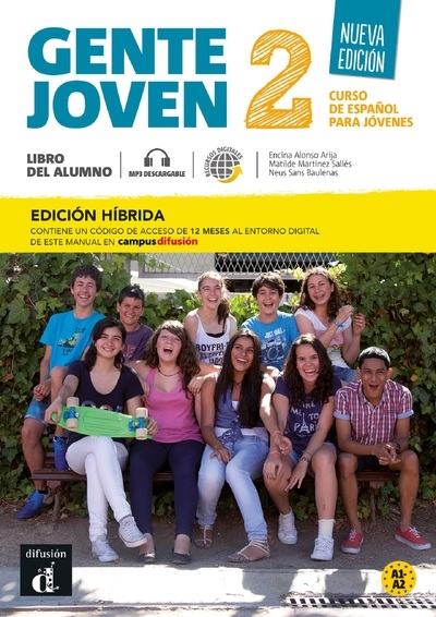 Gente joven 2, curso de espanol para jovenes, A1-A2 : libro del alumno : edicion hibrida