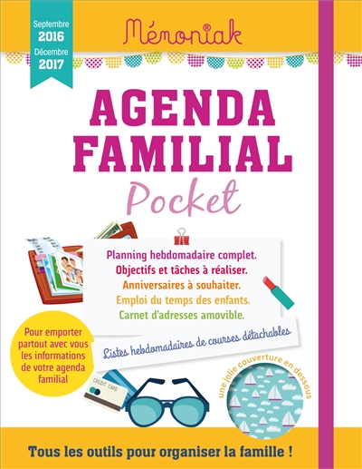 Agenda familial pocket 2017 : septembre 2016-décembre 2017