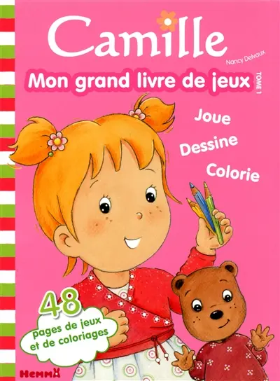 Camille : mon grand livre de jeux : joue, dessine, colorie. Vol. 1