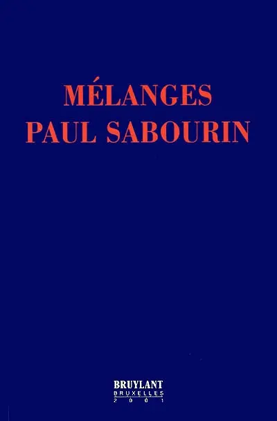 Mélanges Paul Sabourin