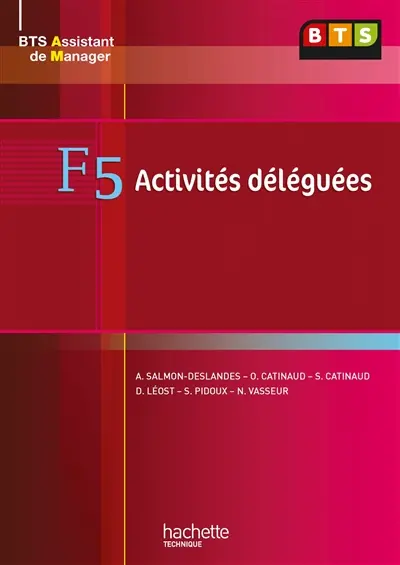 F5 activités déléguées, BTS assistant de manager