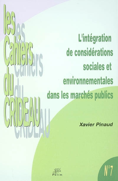 L'intégration de considérations sociales et environnementales dans les marchés publics