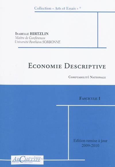 Economie descriptive : comptabilité nationale