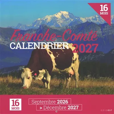 Franche-Comté, calendrier 2027 : 16 mois : septembre 2026-décembre 2027