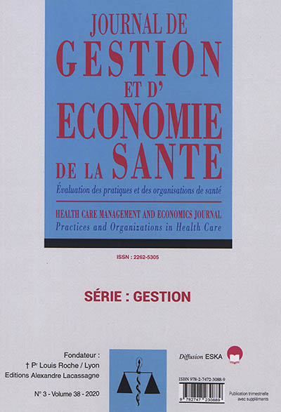 Journal de gestion et d'économie médicales : évaluation des pratiques et des organisations de santé, n° 38-3