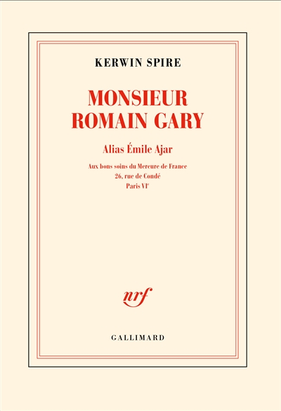 Monsieur Romain Gary. Vol....