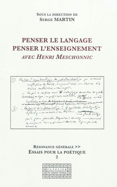 Penser le langage, penser l'enseignement avec Henri Meschonnic