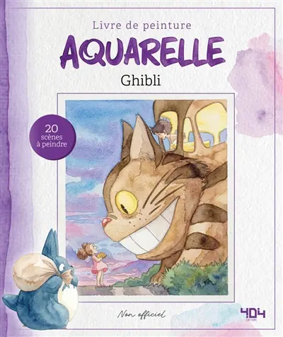 Aquarelle du Studio Ghibli : 20 illustrations à peindre