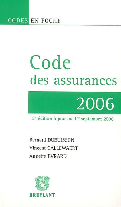 Code des assurances 2006
