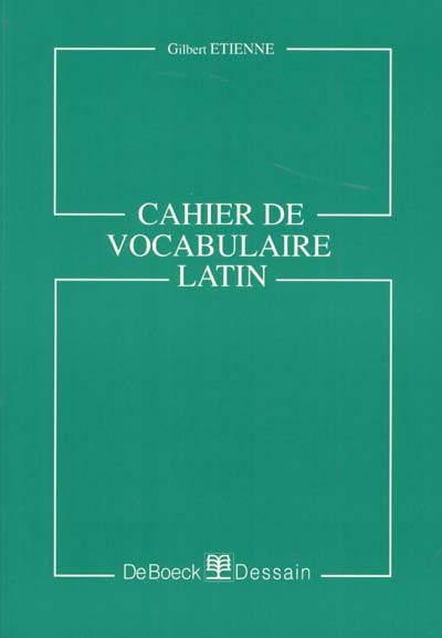 Cahier de vocabulaire latin