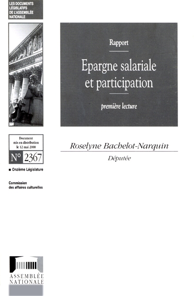 Epargne salariale et participation : rapport, première lecture
