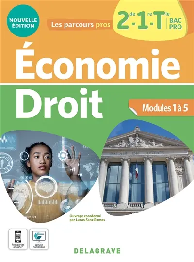 Economie, droit 2de, 1re, terminale bac pro : modules 1 à 5