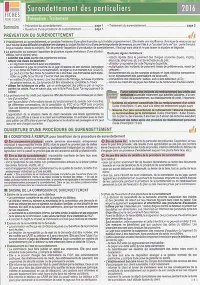 Surendettement des particuliers : prévention, traitement