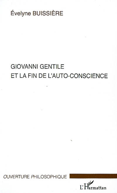 Giovanni Gentile et la fin de l'auto-conscience
