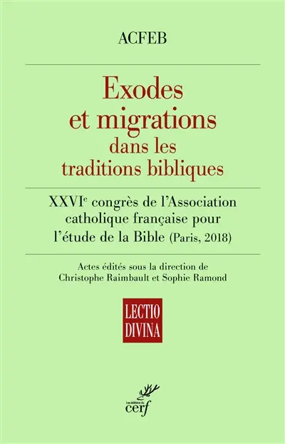 Exodes et migrations dans les traditions bibliques