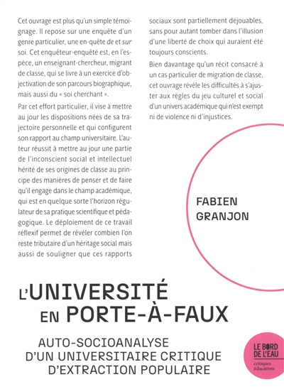 L'université en porte-à-faux : auto-socioanalyse d'un universitaire critique d'extraction populaire