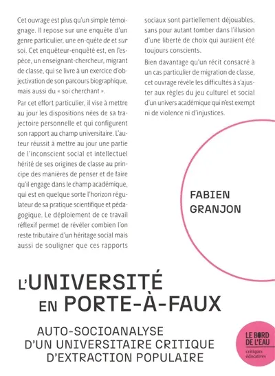 L'université en porte-à-faux : auto-socioanalyse d'un universitaire critique d'extraction populaire