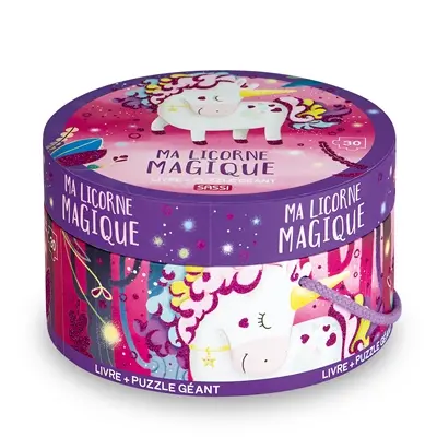 Ma licorne magique : livre + puzzle géant