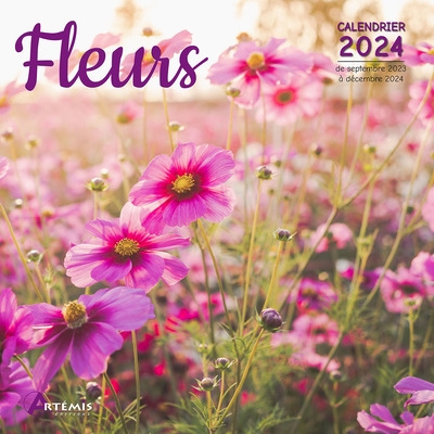 Calendrier 2024 fleurs à l'aquarelle -  France