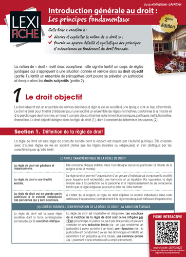 Introduction générale au droit : les principes fondamentaux
