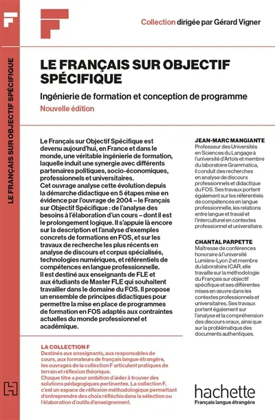 Le français sur objectif spécifique : ingénierie de formation et conception de programme