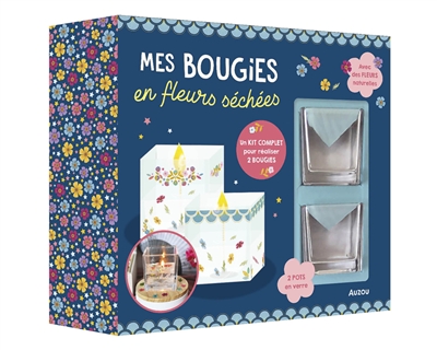 mes bougies en fleurs séchées