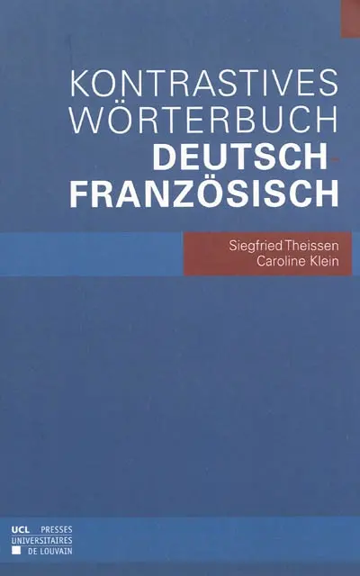 Kontrastives Wörterbuch Deutsch-Französisch