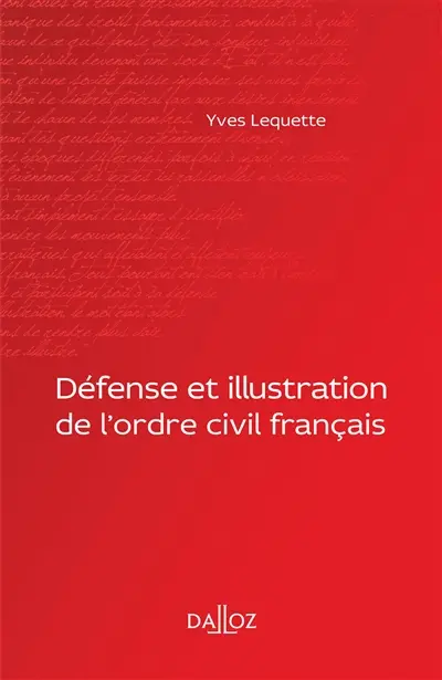 Défense et illustration de l'ordre civil français