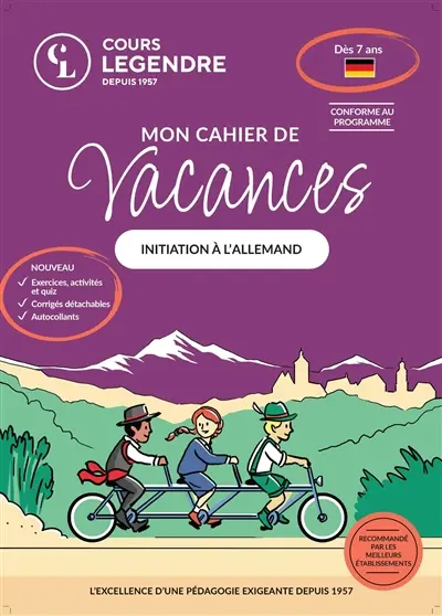 Mon cahier de vacances : initiation à l'allemand : dès 7 ans