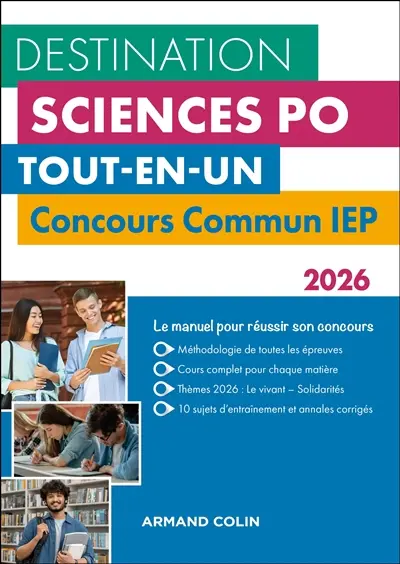 Destination Sciences Po, tout-en-un : concours commun IEP : 2026