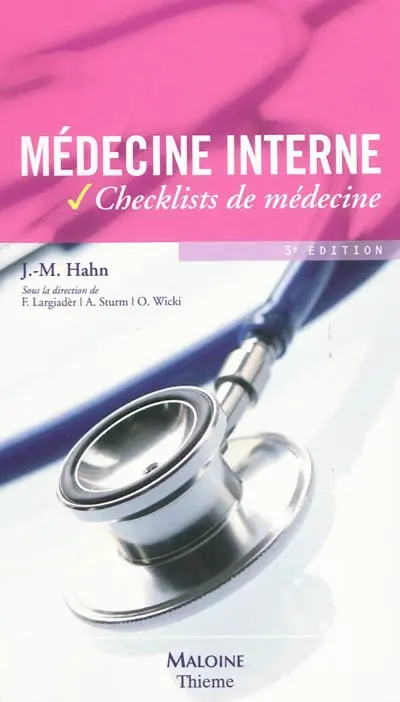 Médecine interne : checklists de médecine