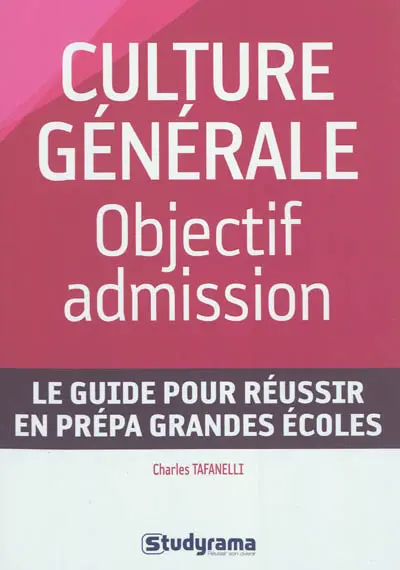 Culture générale : objectif admission