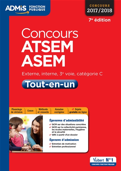 Concours ATSEM, ASEM 2017-2018 : externe, interne, 3e voie, catégorie C : tout-en-un, concours 2017-2018