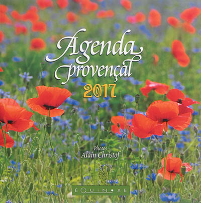 Agenda provençal 2017 : couverture coquelicots