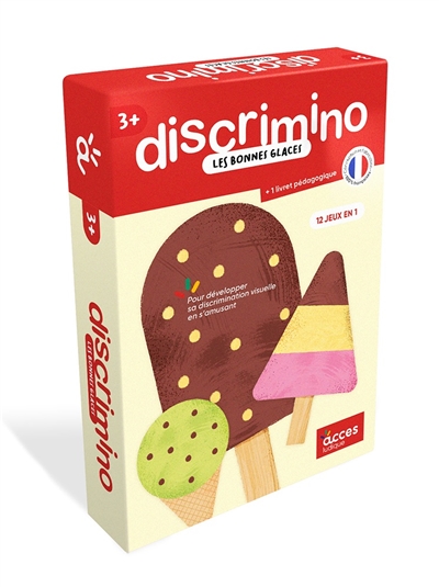 Les bonnes glaces : pour développer sa discrimination visuelle en s'amusant, 12 jeux en 1 : 3 +