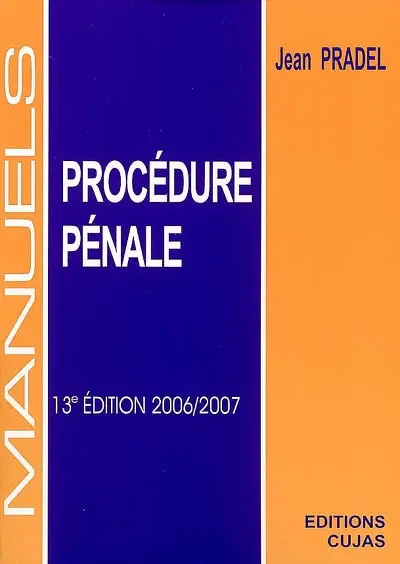 Manuel de procédure pénale