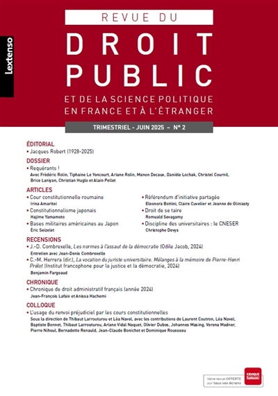 Revue du droit public et de...