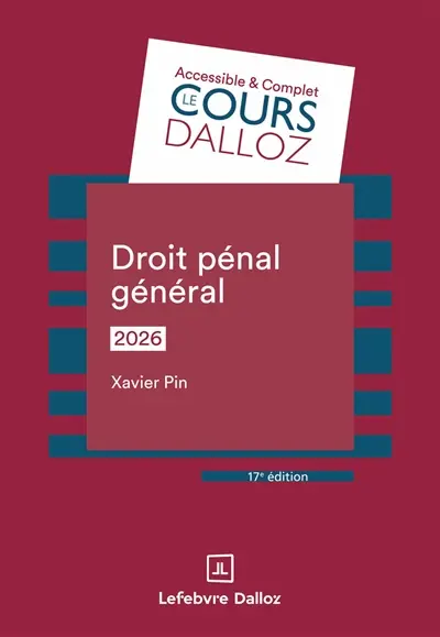 Droit pénal général : 2026