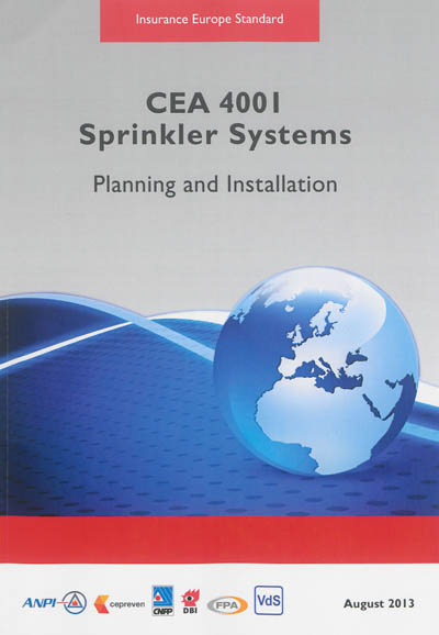 Sprinkler systems, CEA 4001 : planning and installation
